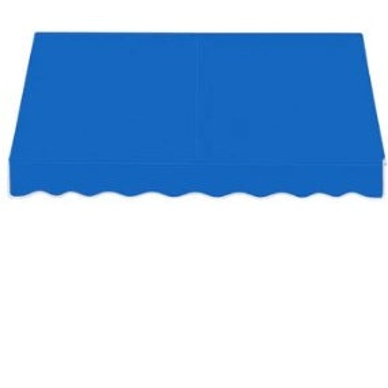Awntech Dallas Retro Fixed Awning 5.38 ft x 44" x 48" Bright Blue Acrylic Fabric