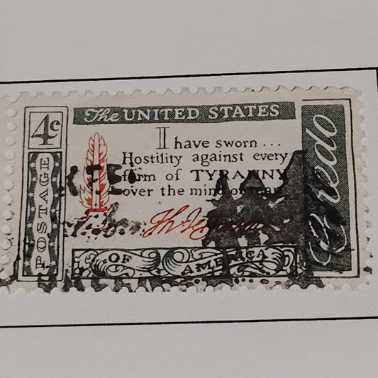 1960 Scott #1141 – 4¢ Thomas Jefferson / American Credo Series – Canceled