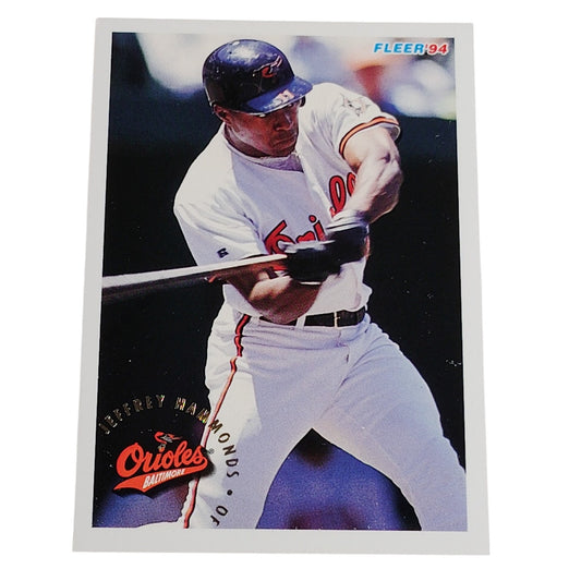 Jeffrey Hammonds, Baltimore Orioles, #5,  Fleer 1994 Baseball Collector's Card