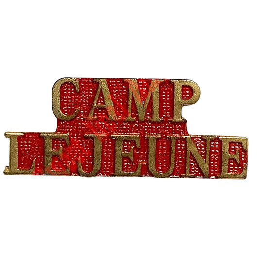 Vintage U.S. Base "Camp LeJeune" - Hat, Lapel or Tie Pin 1-1/8"H x 1"W