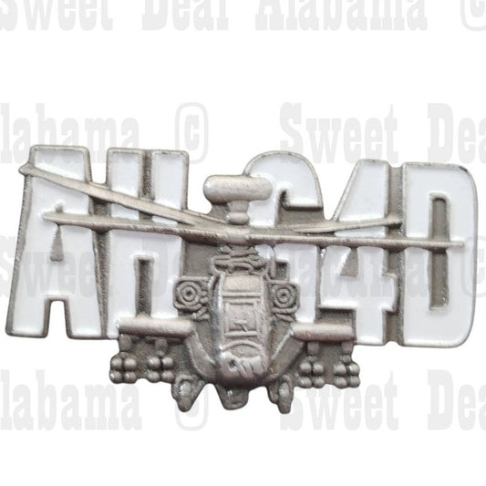 Apache Longbow AH-64D Helicopter Collector Hat, Lapel Brooch Pin 1-1/4"W x 3/4"H