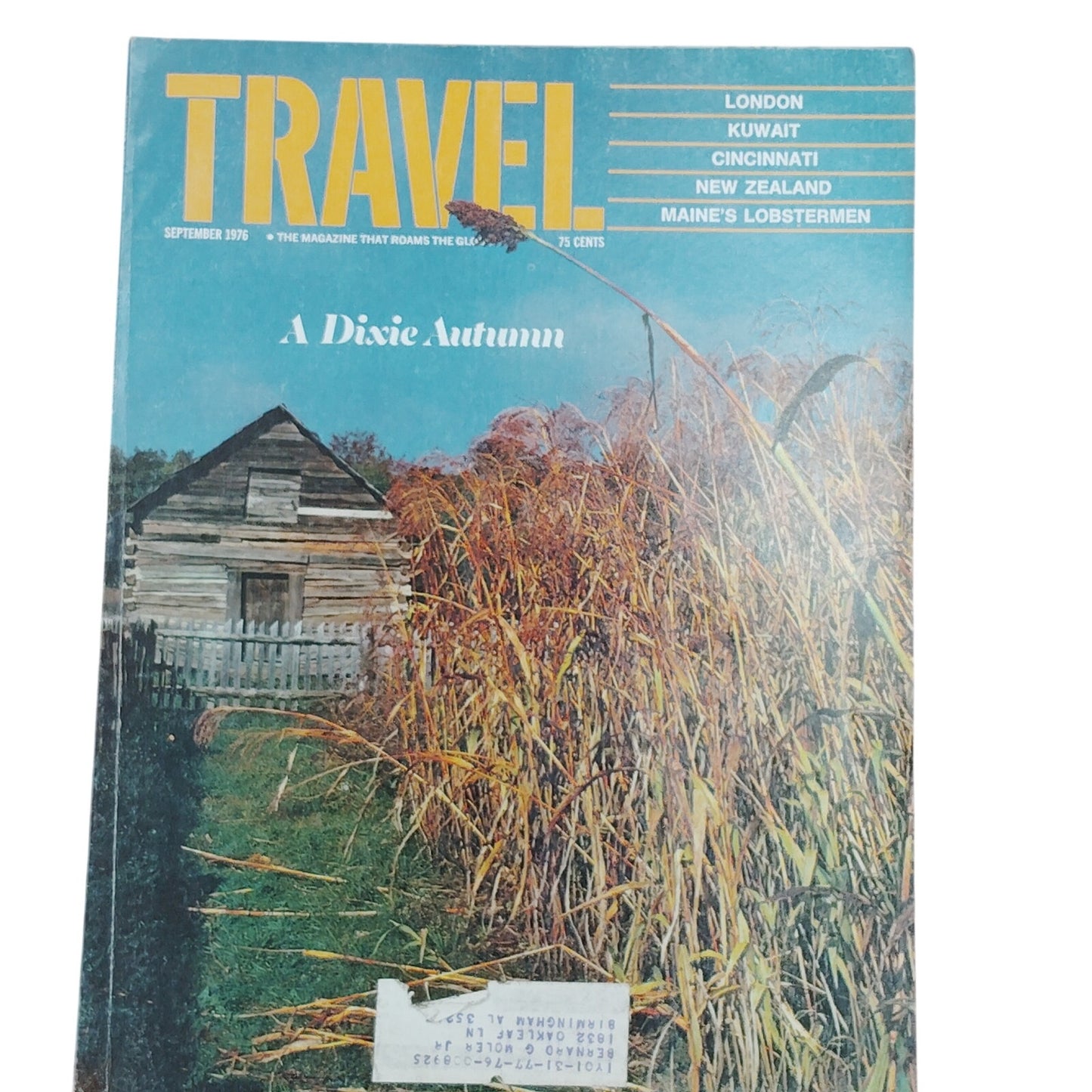 Vintage Travel Magazine - September 1976 - "A Dixie Autumn" Edition