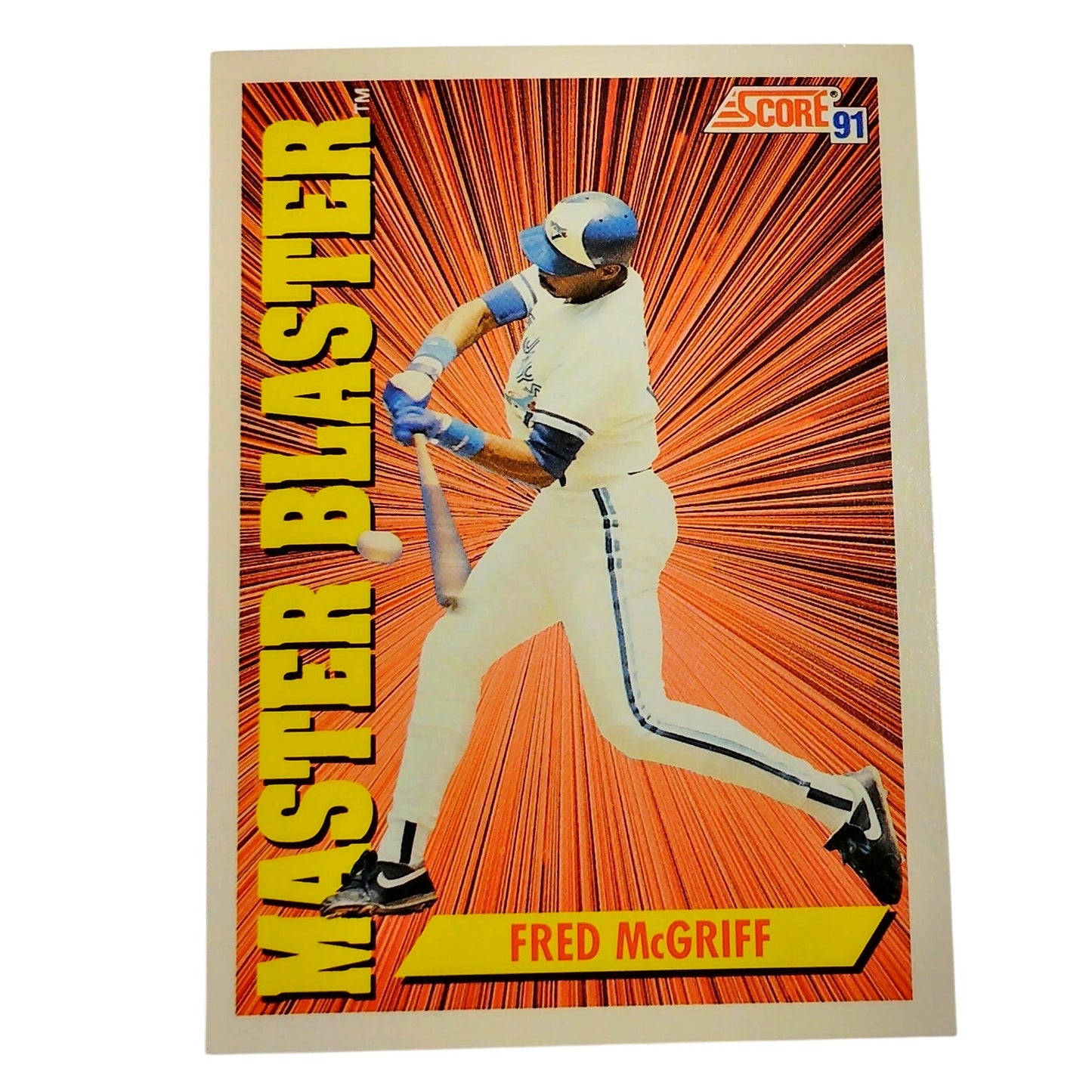 1991 Score Fred McGriff #404 Toronto Blue Jays Master Blaster Power Hitter NM