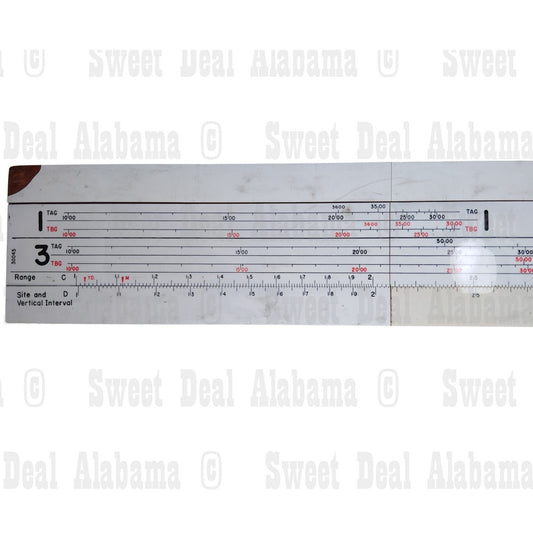 Military Vernier Training – 58"x9" Survey/Artillery Instruction, WWII-Era Style