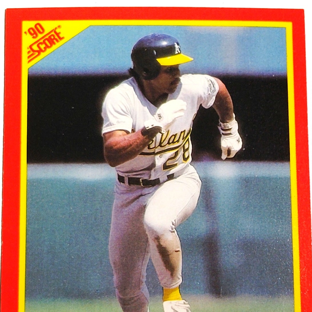 1990 Score Stan Javier #394 Oakland Athletics Outfielder MLB Baseball EX