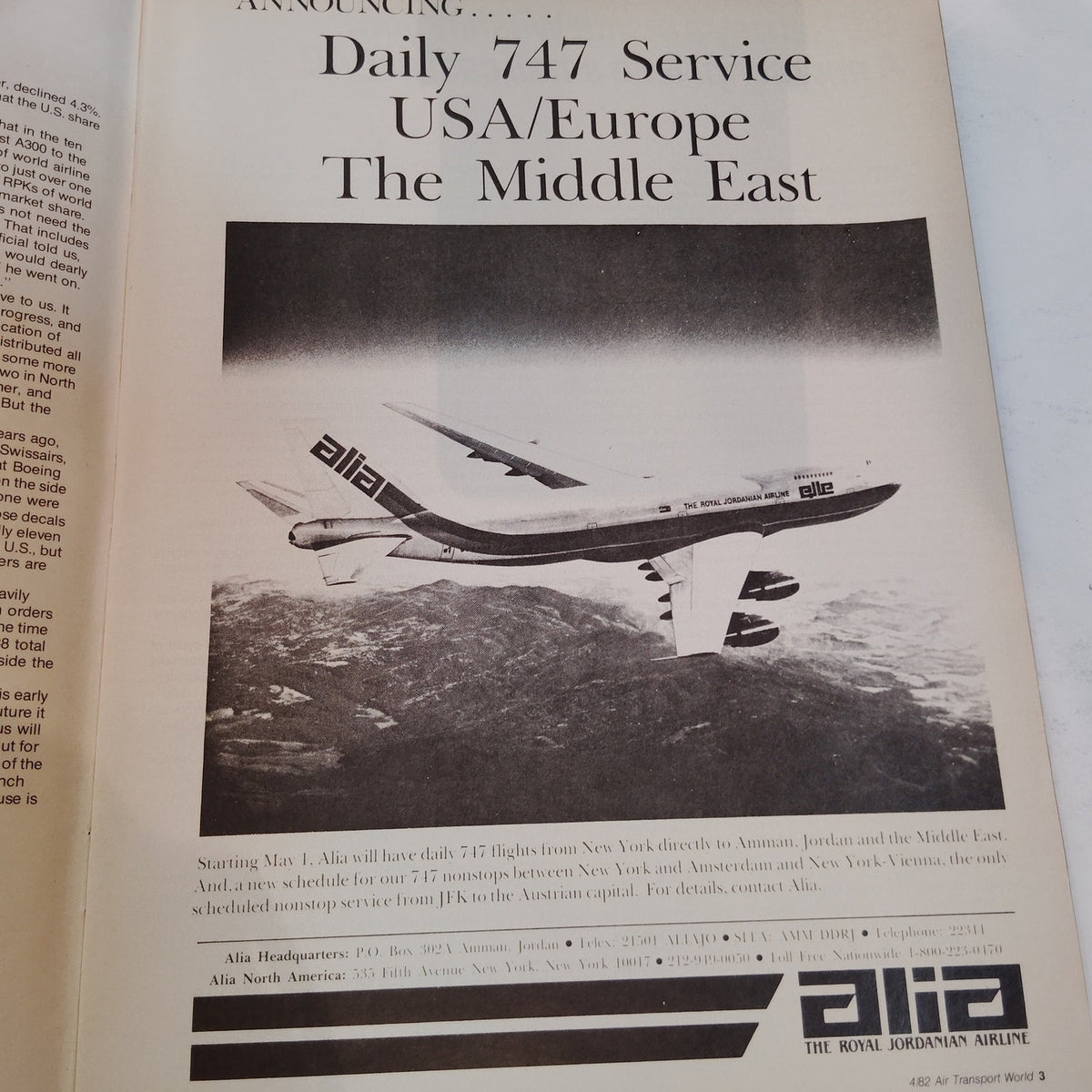 Air Transport World Magazine April 1982 Airbus A310 Rollout Special Report
