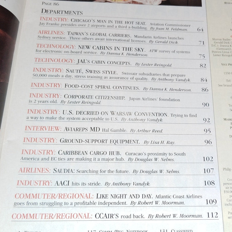 Air Transport World Magazine - April 1992 - Canada Seeks a Solution