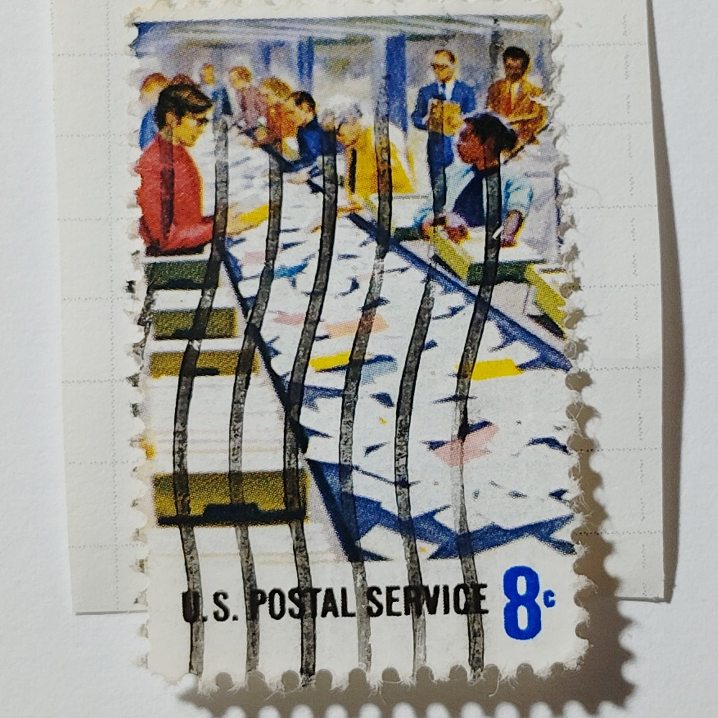 1973 US 8c Letter Facing Postal Employees Stamp #1491 Used Cancelled