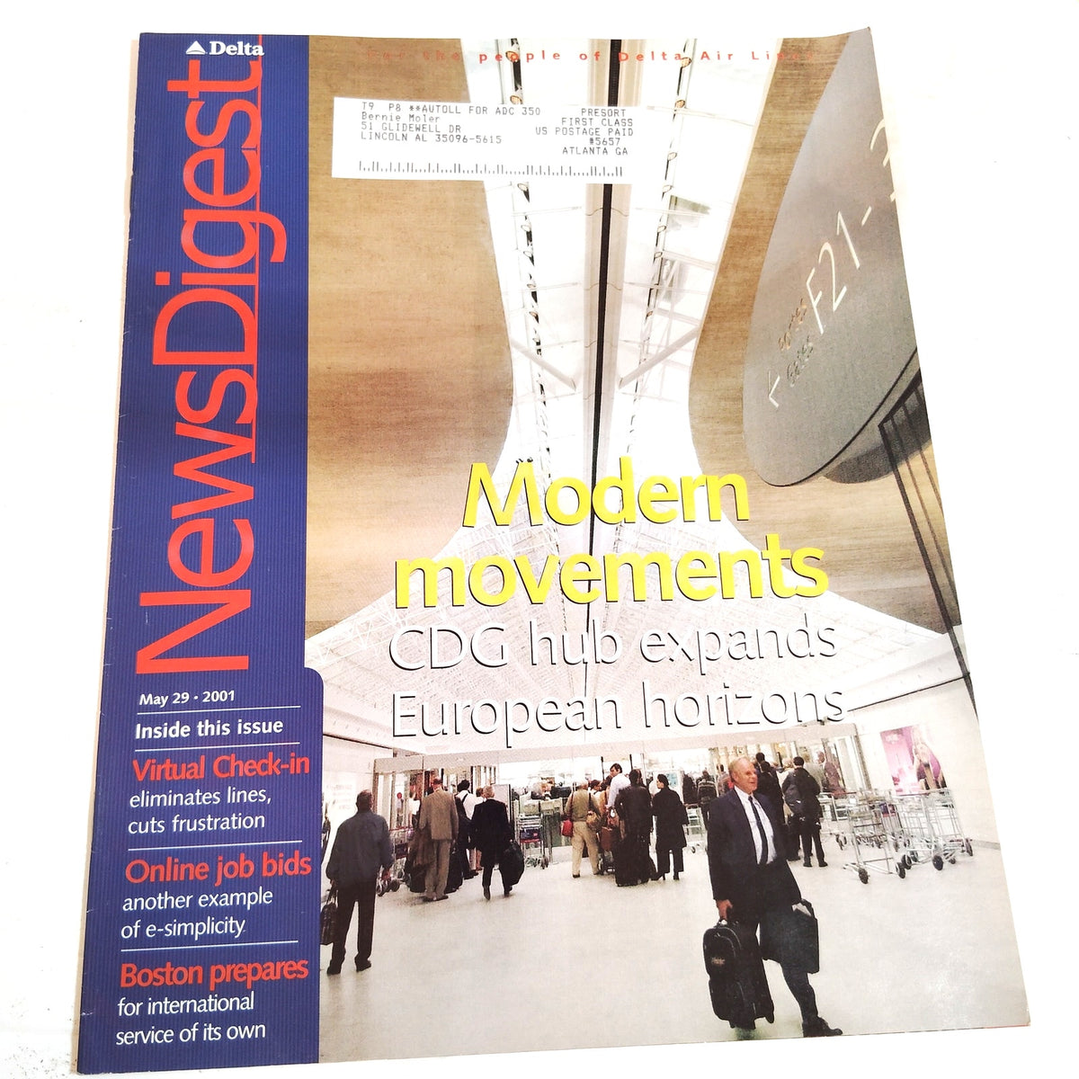 Delta News Digest - May 29, 2001 - CDG Hub Fuels Delta's Global Expansion
