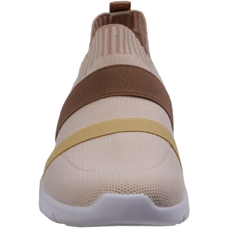 Spenco Karma Stretch Floral Sneaker, Navajo, Womens 6, Slip-On Knit Comfort Shoe