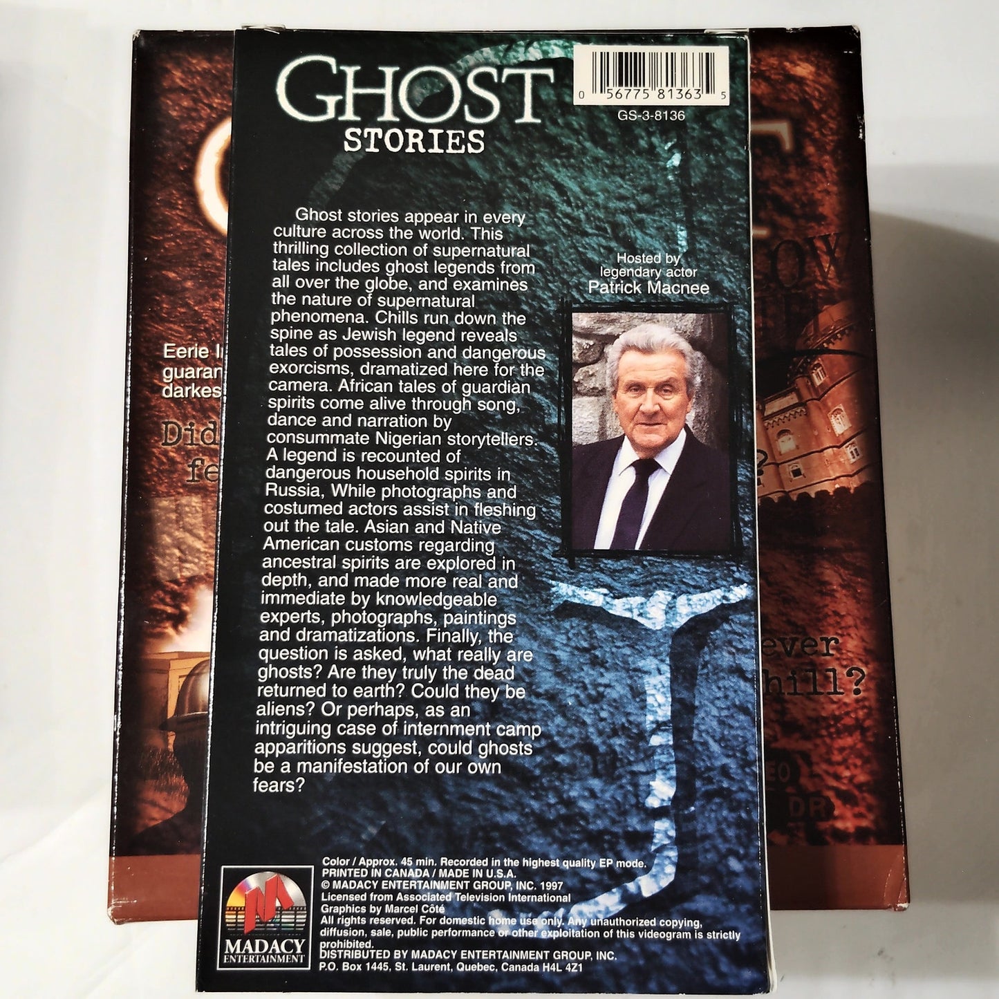 Ghost Stories VHS 6‑Tape Box Set 1997 Patrick Macnee Paranormal
