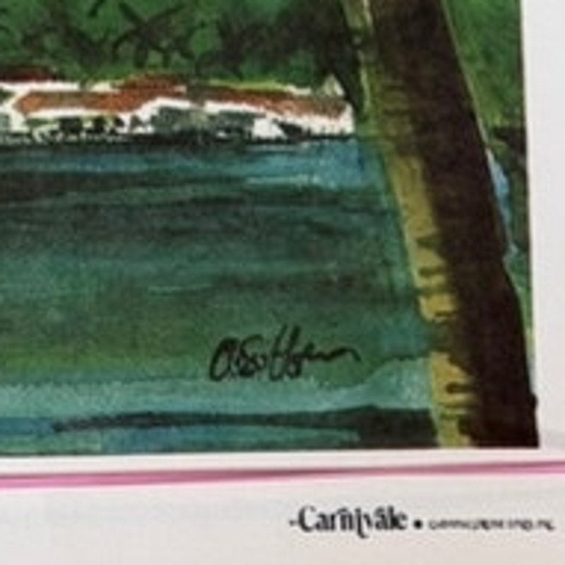 Vintage Carnival Cruise Line "Carnivale" Ship Art Print by C.S. Allen 14x11