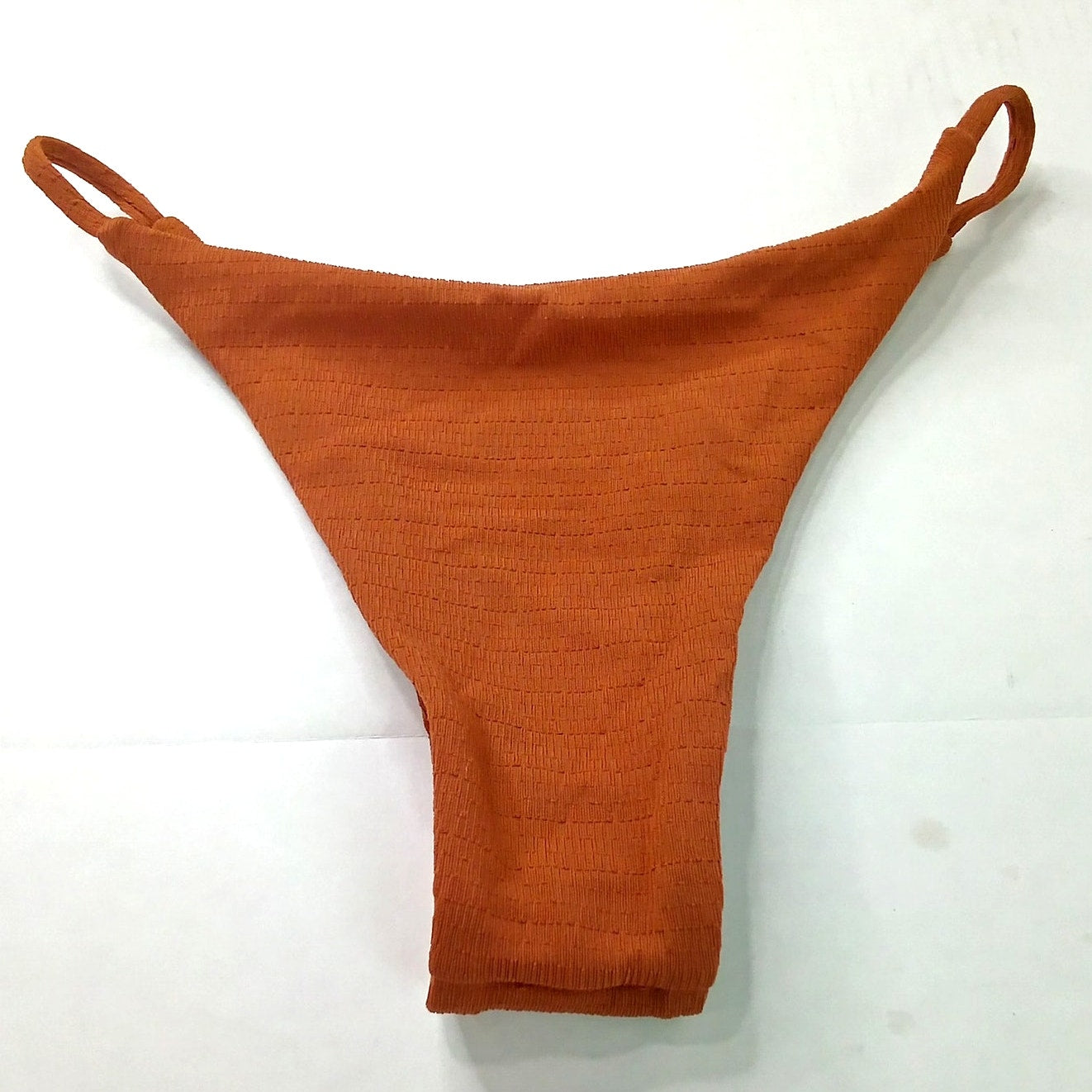 Zaful Burnt Orange Textured Bikini Bottoms Women’s Medium (US 6) Swimwear