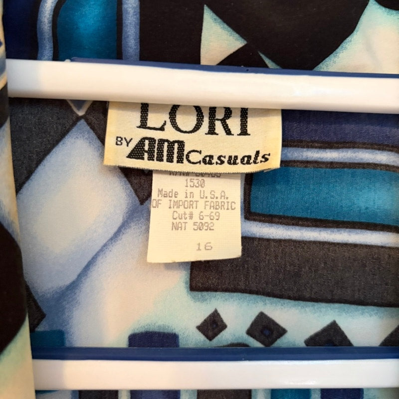 Vicki Wayne L 3PC Navy Openwork Sweater & Lori by AM Casuals 16 Pants Set