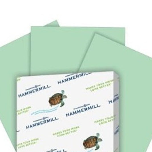 1 Ream, 500 Pages, Hammermill Pastel Green Multipurpose Paper 20 Lbs. 8.5" X 11"