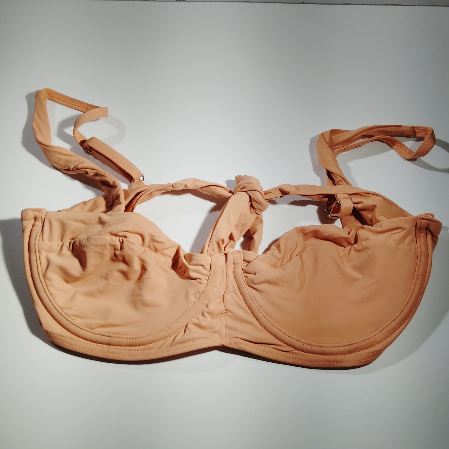 Underwire Balconette Bikini Top – Peach – Small – 82/18 Nylon/Spandex – NWOT