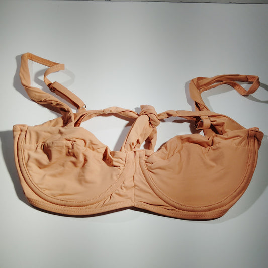 Underwire Balconette Bikini Top – Peach – Small – 82/18 Nylon/Spandex – NWOT