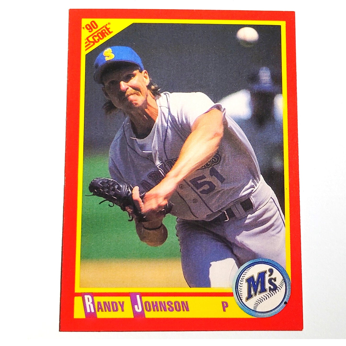 1990 Score Randy Johnson #415 Seattle Mariners Pitcher MLB Baseball EX