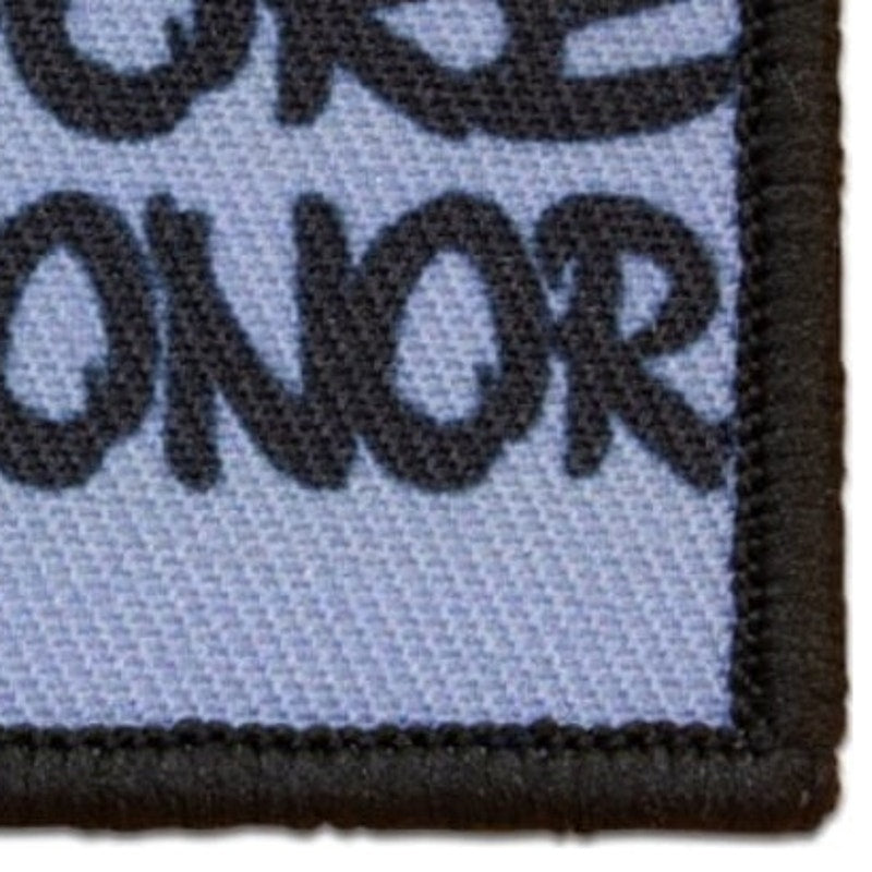 Death Before Dishonor Novelty Patch Red Rock 2" × 2" Hook Back w/ Loop Panel