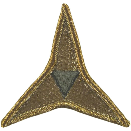 Vintage US Army III Corps 3rd Corps SSI Patch Black on Dark Green Sew‑On 3"