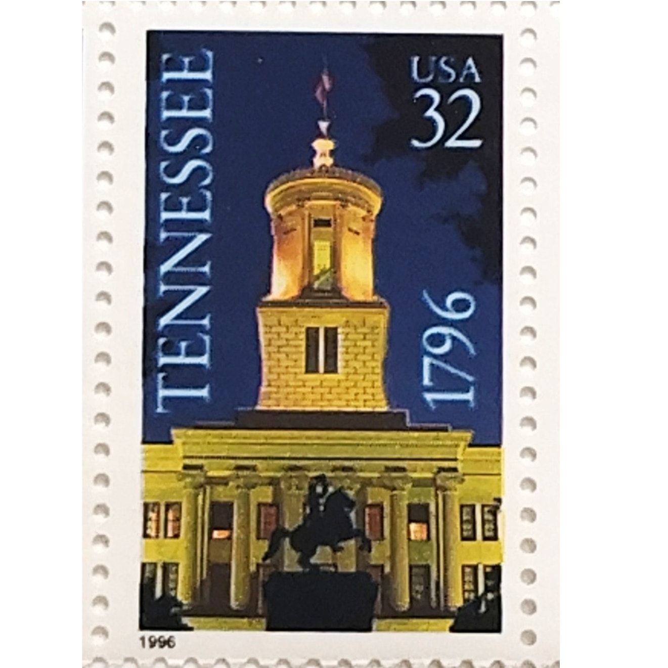 Plate Block of 4 – 1996 USA 32¢ Tennessee Statehood MNH Scott 3067 – Capitol