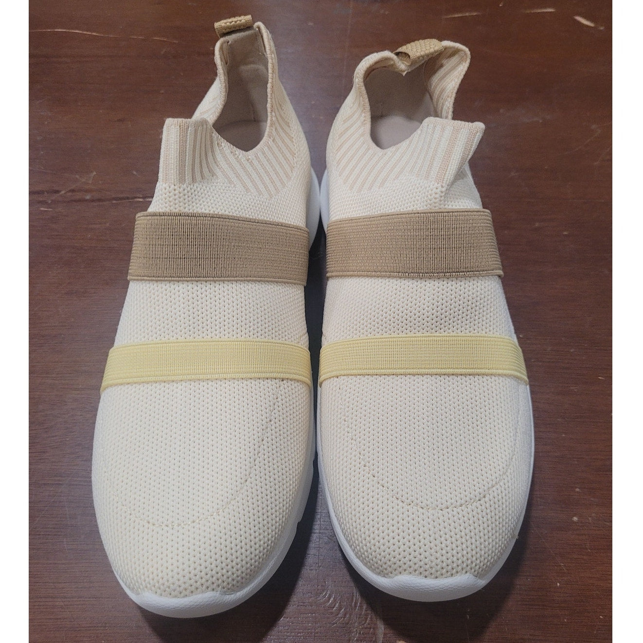 Spenco Karma Stretch Floral Sneaker, Navajo, Womens 6, Slip-On Knit Comfort Shoe