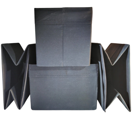 Lot of 4 IKEA Fabric Storage Tubs – Black, 14x10x10, NO195546, 2045-104