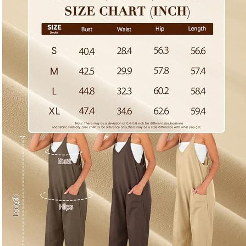Trendy Queen, M,  Apricot, Jumpsuit Casual Summer Romper Baggy Pocketed Overalls