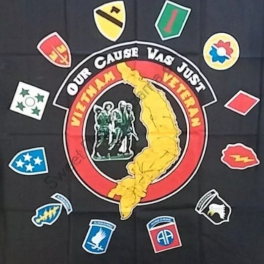 Vietnam Veterans Flag, Our Cause was Just, 3 Ft. x 5 Ft. 68D Poly Flag