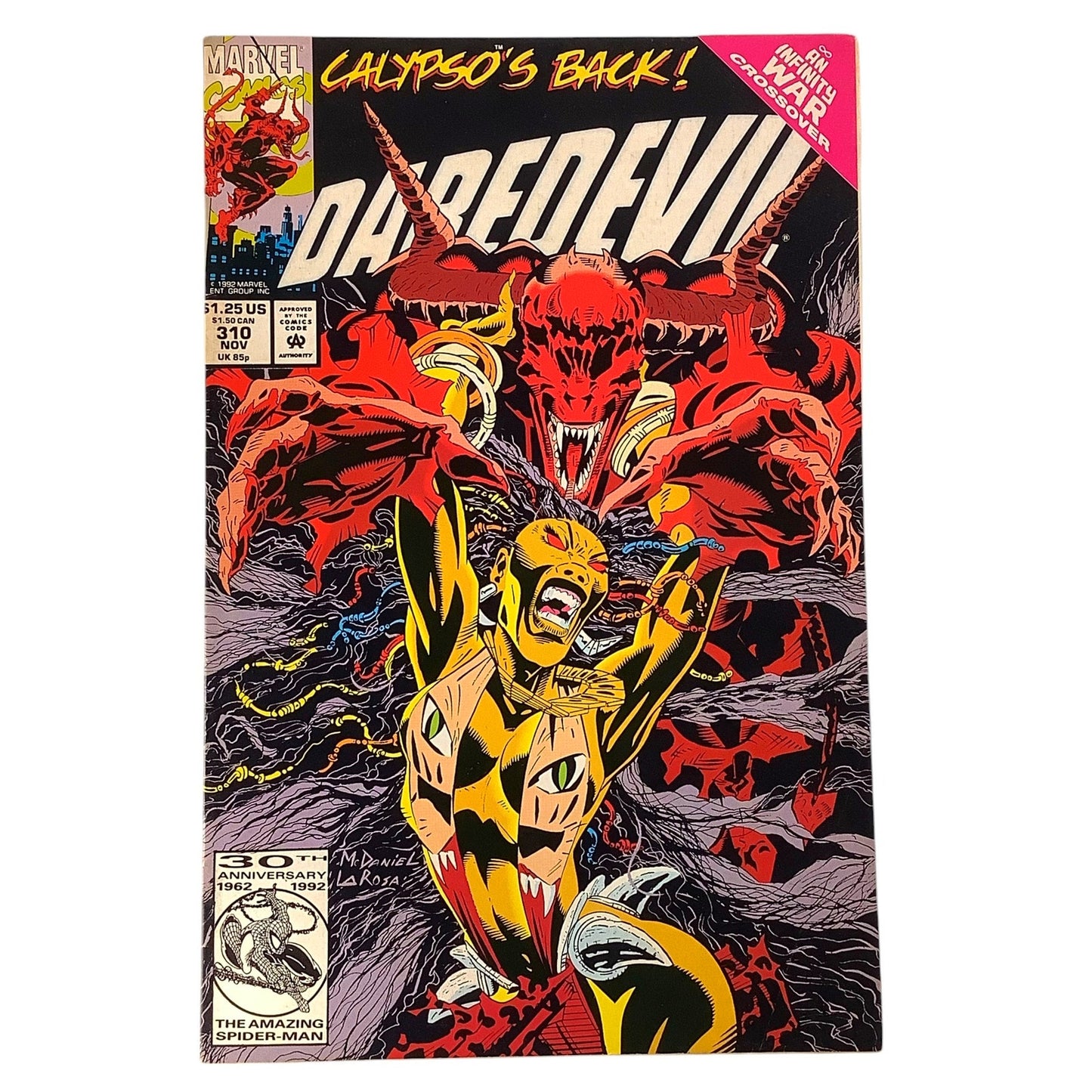 Daredevil (1964 1st Series), #310 Calypso's Back!, Nov. 1992 NM 9.4