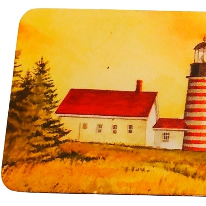 Psalm 119:105 Lighthouse Magnet 3‑3/4×1‑5/8" Flat Coastal Scene Lamp Light Verse