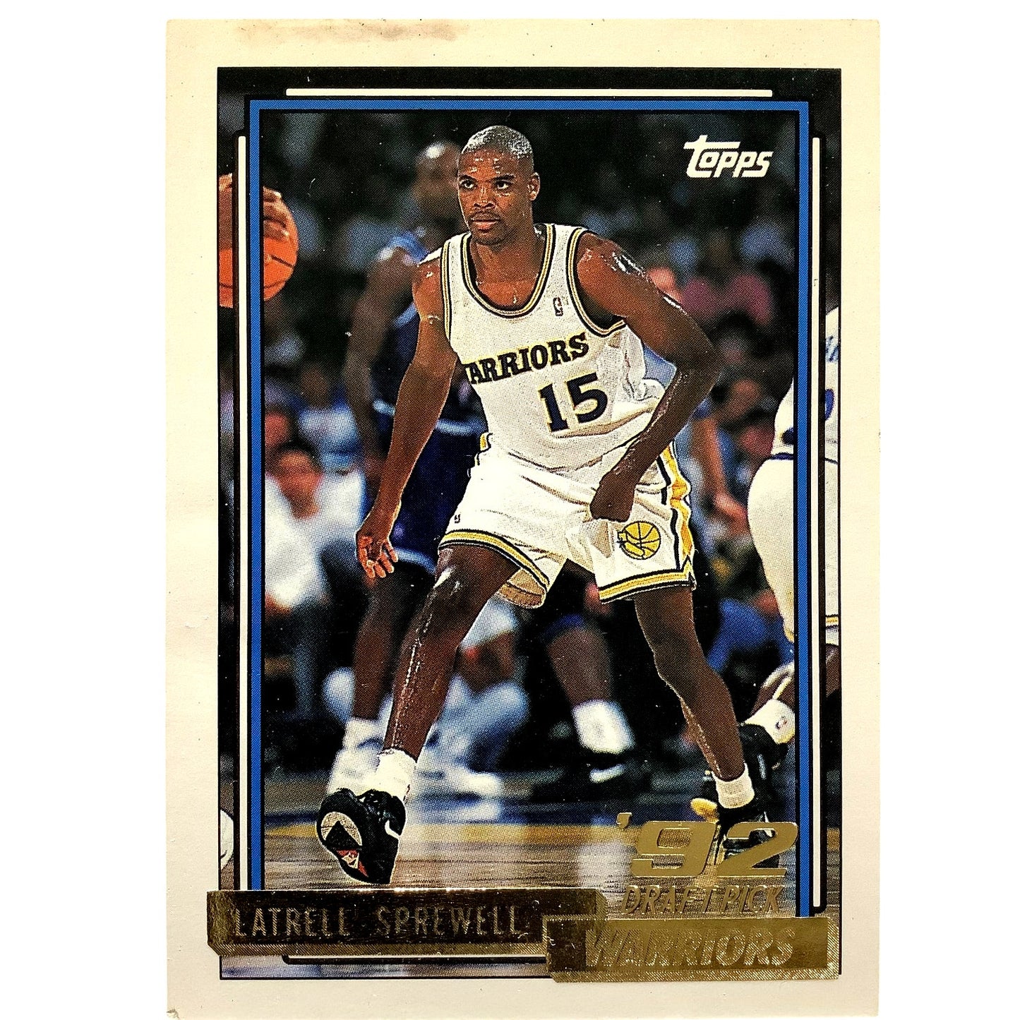 Latrell Sprewell, 1993 Topps '92 Draft Picks NBA "Gold Insert" Card 392, EXC