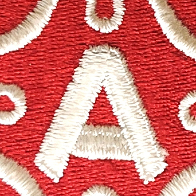 WWII US Ninth Army Patch Red 9‑Sided A Insignia Sew‑On 2‑3/8" × 2‑3/8"