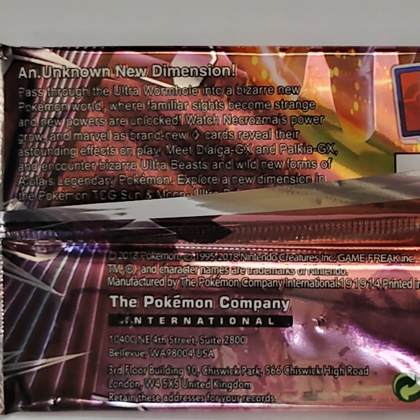 Pokémon - Taiwan Version, Sun & Moon Ultra Prism Booster, EN, Sealed, 10 Cards +