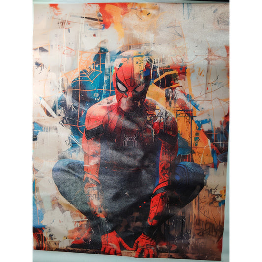 Spider-Man Abstract Graffiti Wall Art Poster – Superhero Canvas Style Print (Unframed, 12x18")