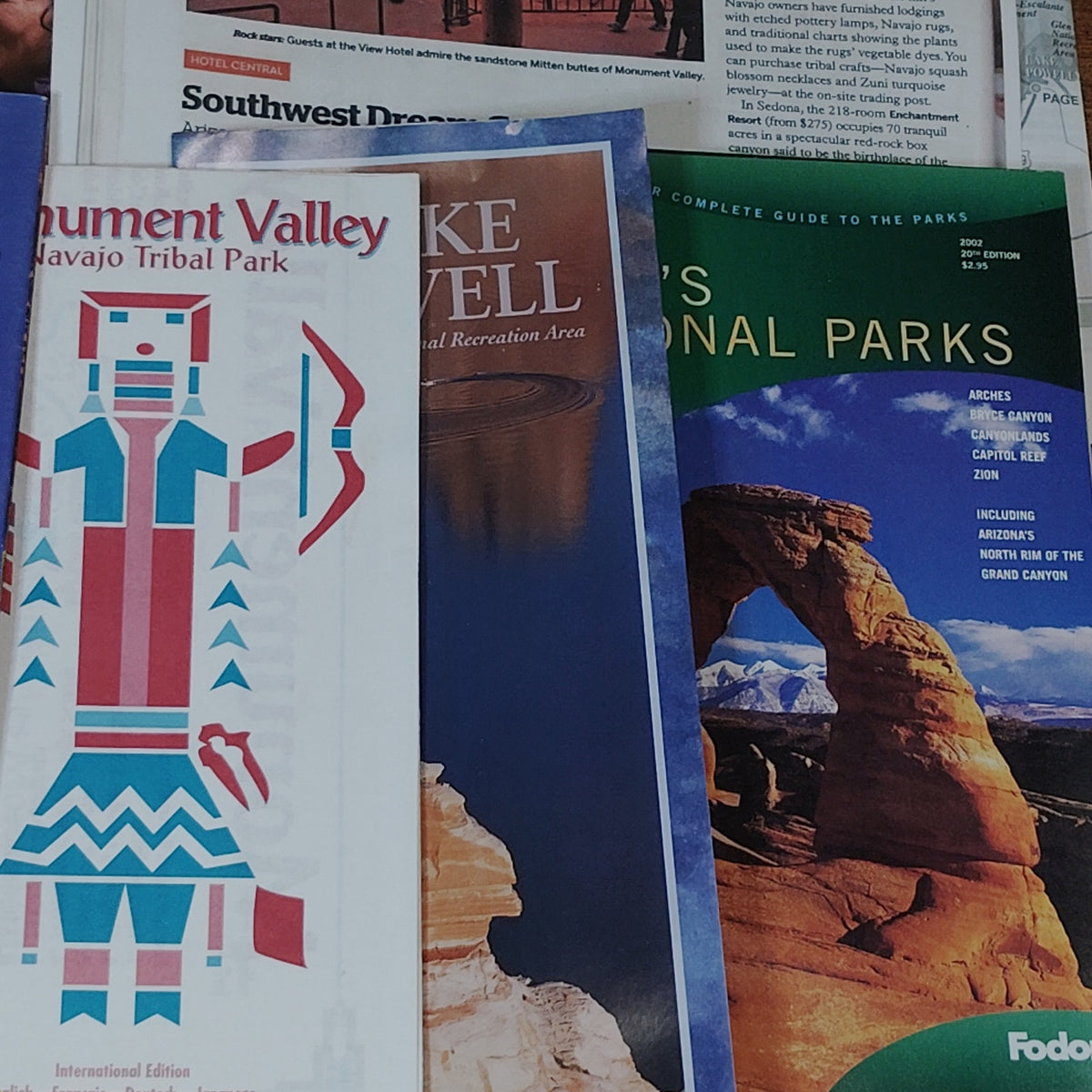 Vintage 2003 Arizona Nevada Utah Travel Ephemera Collection - Maps & Brochures