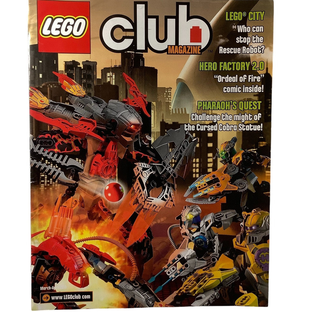 5 x Back Issues Lego Club Magazines, 5  issues from 2008-2013 Pictured