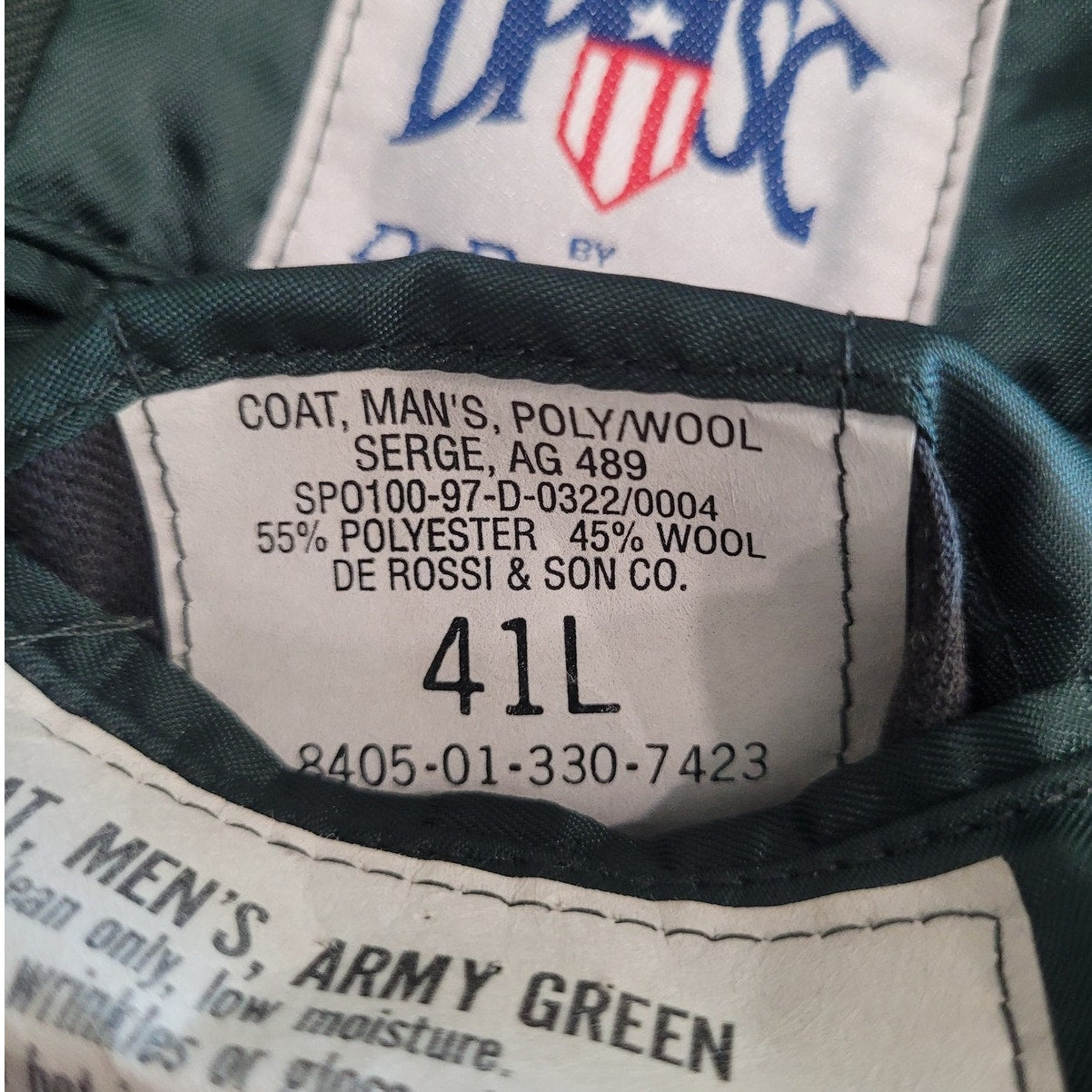1997 U.S. Army EG-489 Dress Coat – Size 41L, Private 1st Class E3 & Georgia National Guard Insignias