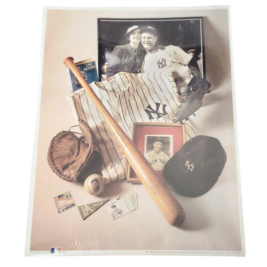 Vintage 1993 Lou Gehrig Iron Horse 14x11 Print Product Exposure Yankees MLB