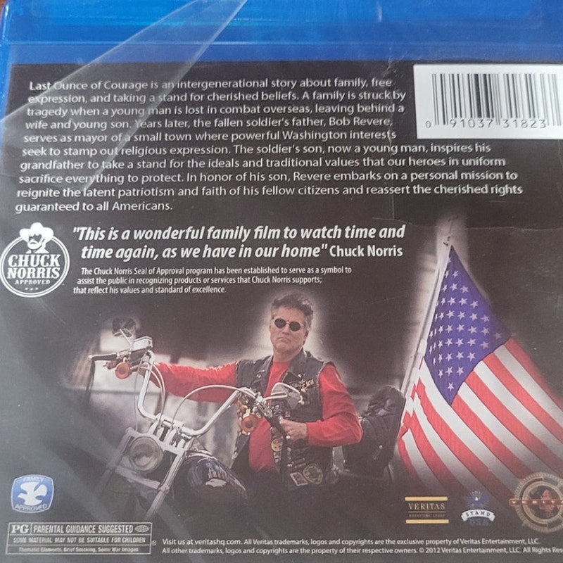 Last Ounce of Courage Blu-ray Patriotic Drama, Norris Faith Family Freedom 2012