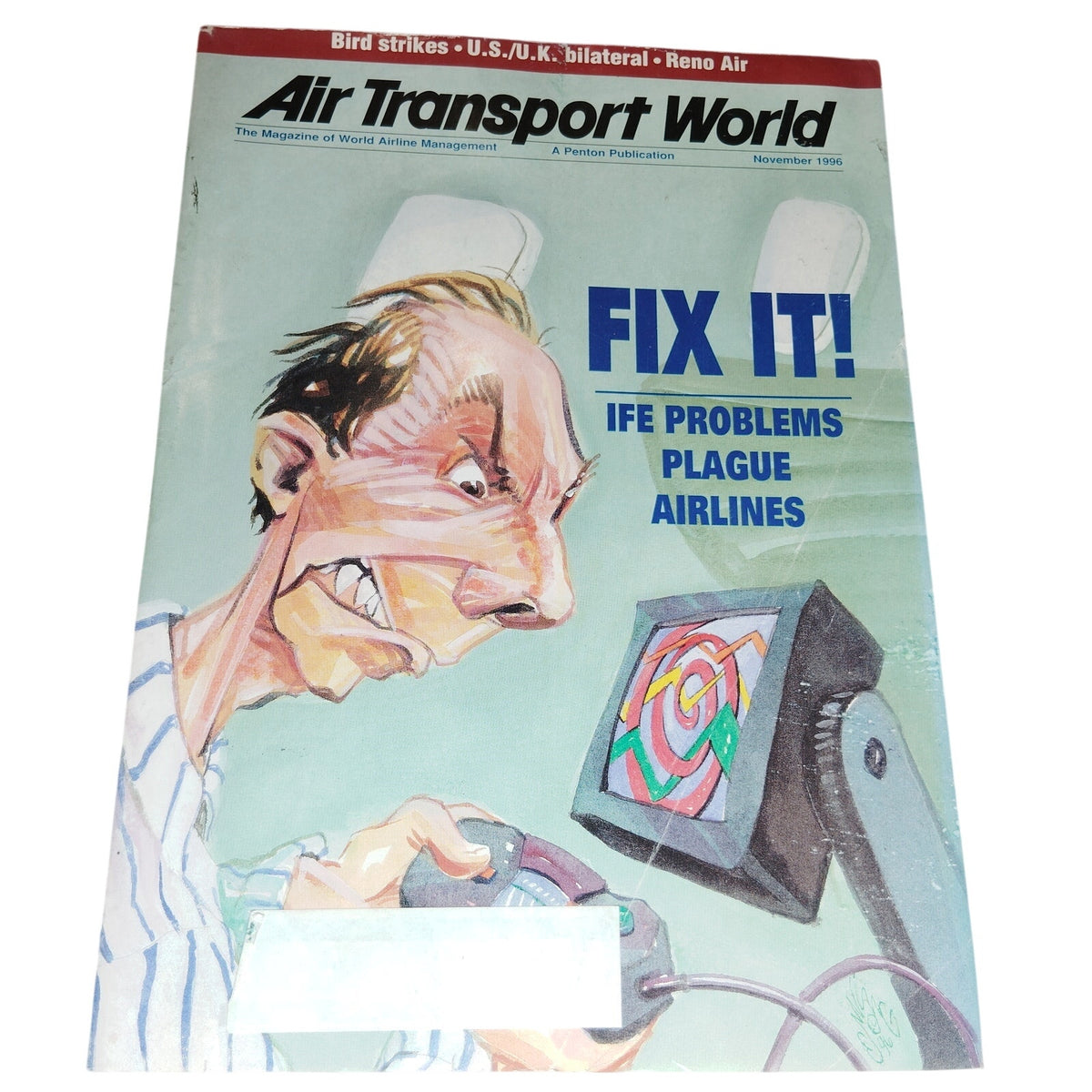 Air Transport World Magazine November 1996 - IFE Problems Plague Airlines