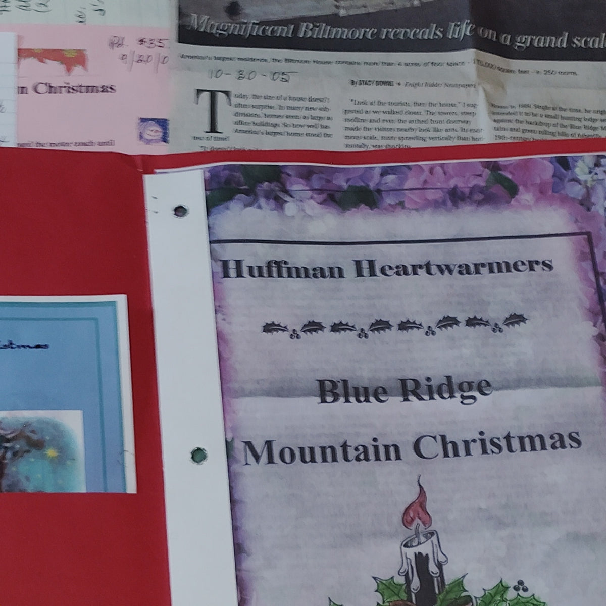 Blue Ridge Mountain Christmas Ephemera Collection - Huffman Heartwarmers 2005