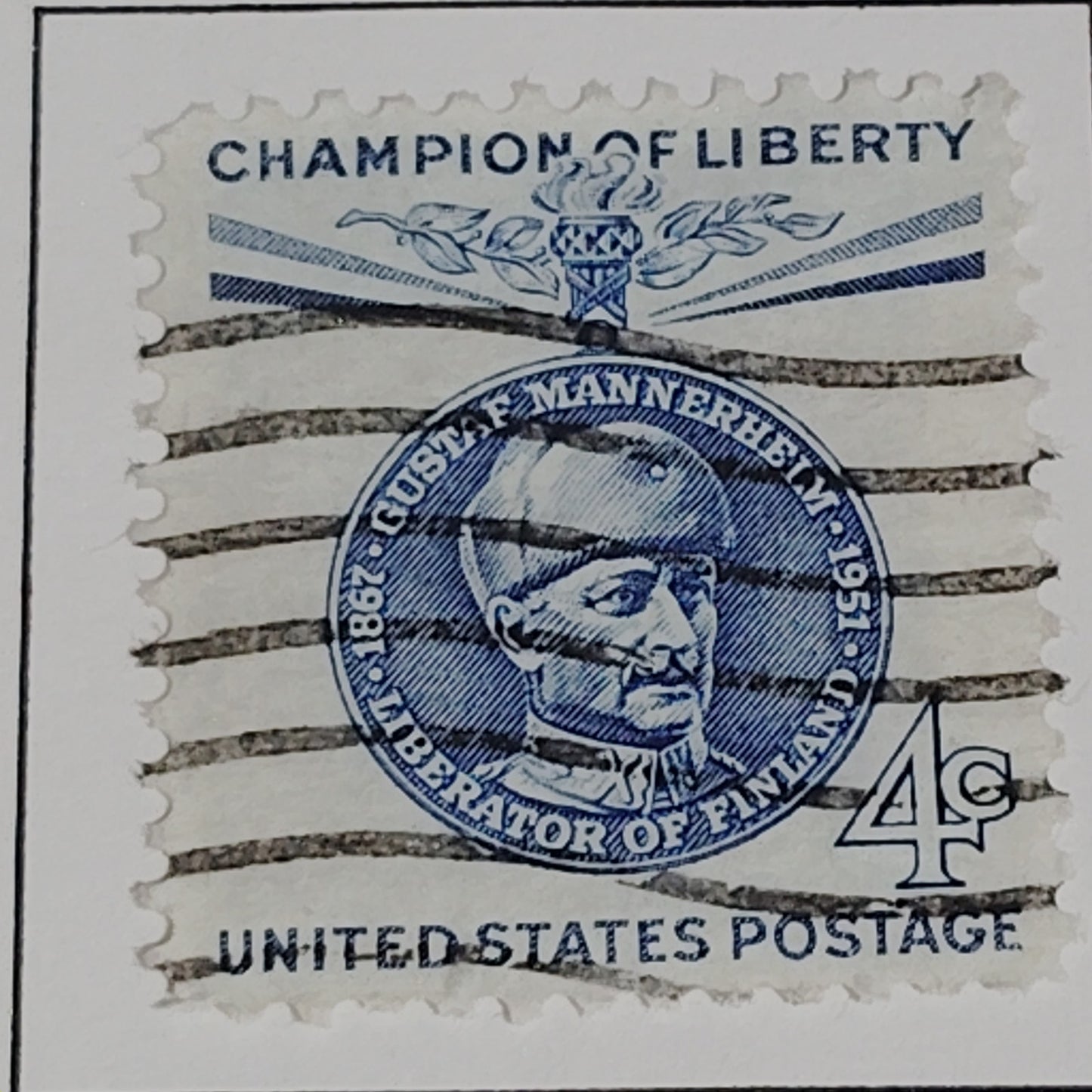 1960 Scott #1165 – 4¢ Carl Gustaf Emil Mannerheim / Champions of Liberty