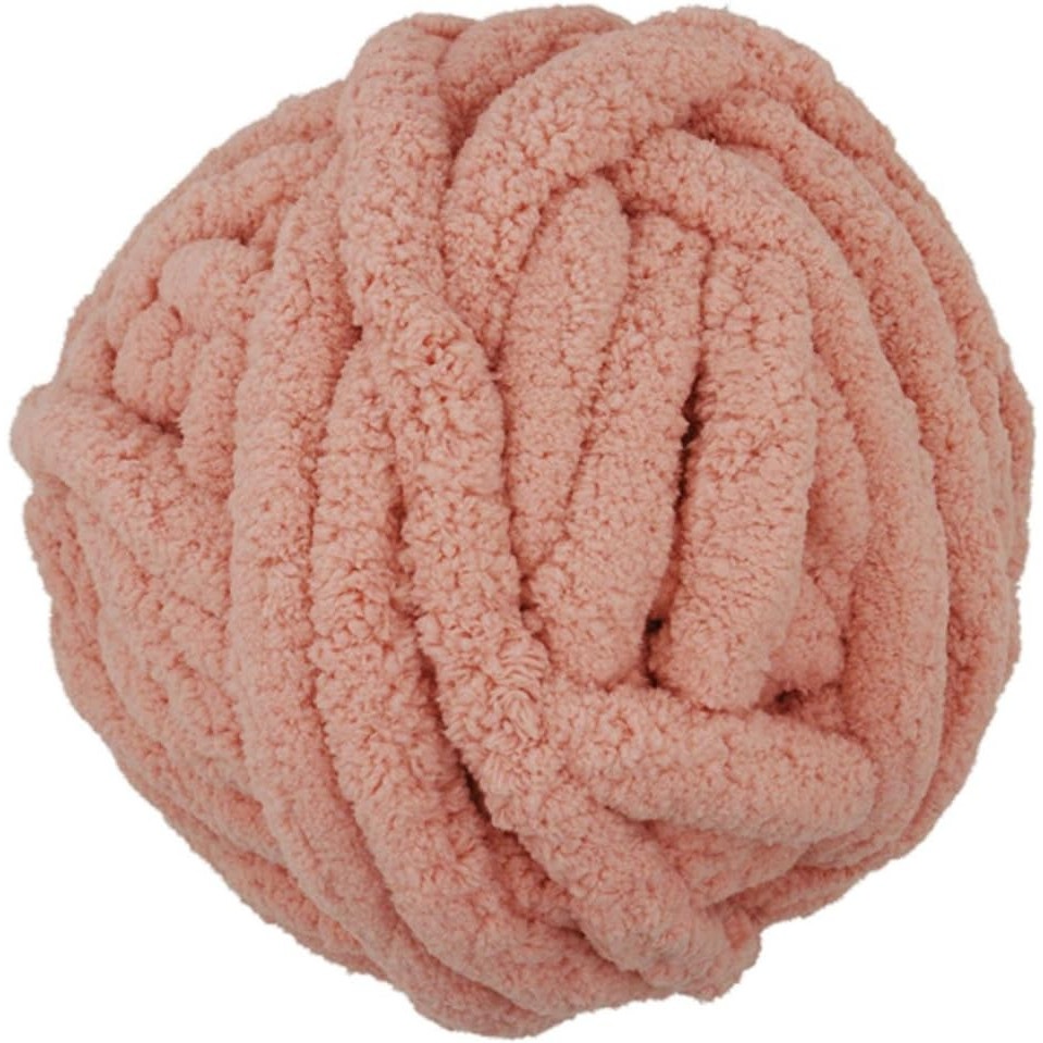 250g/0.55lb Hand Knitting Yarn Meat Powder Chunky Chenille Yarn Chunky Yarn