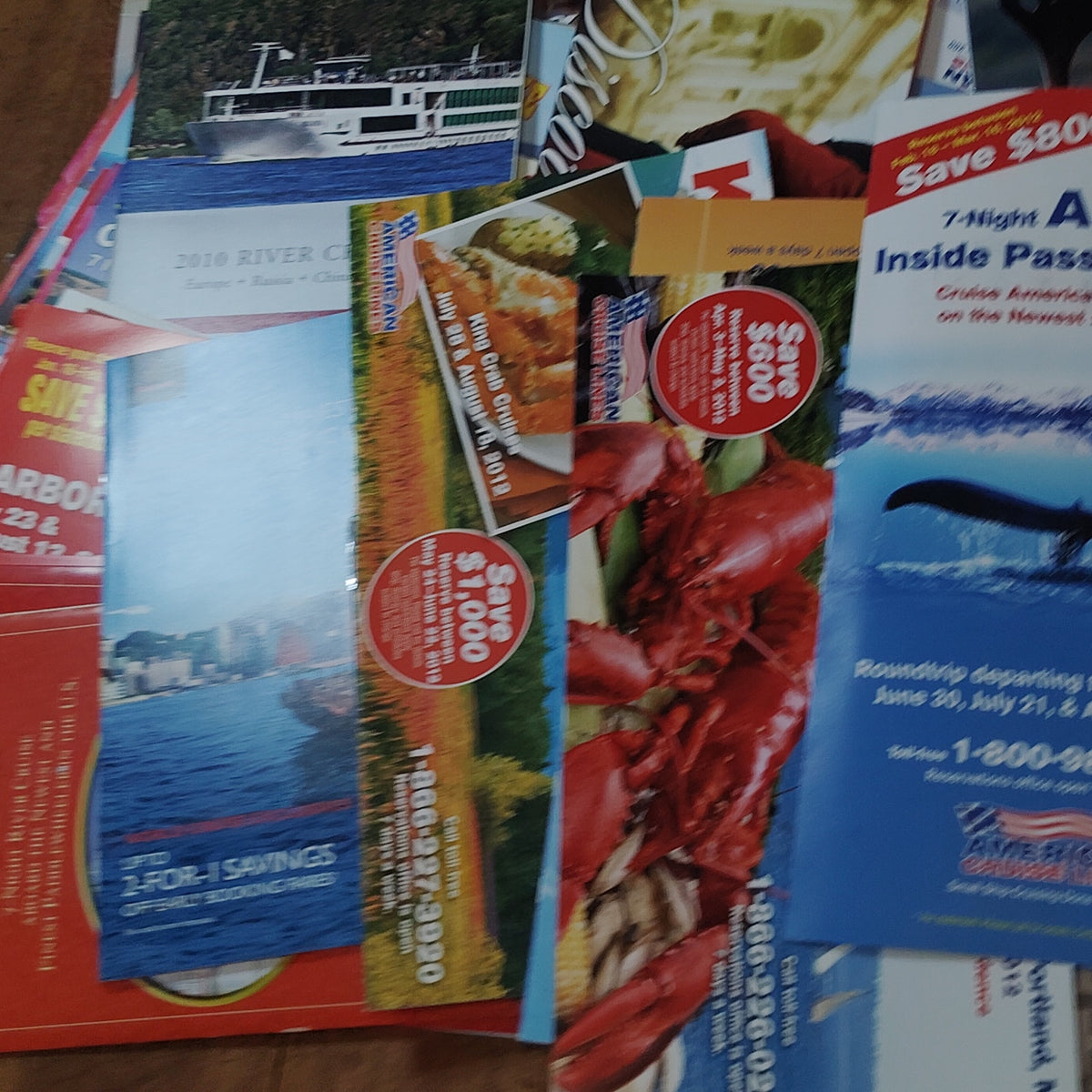 Vintage International Cruise Line Ephemera Collection - Brochures & Ads - 9 Lbs