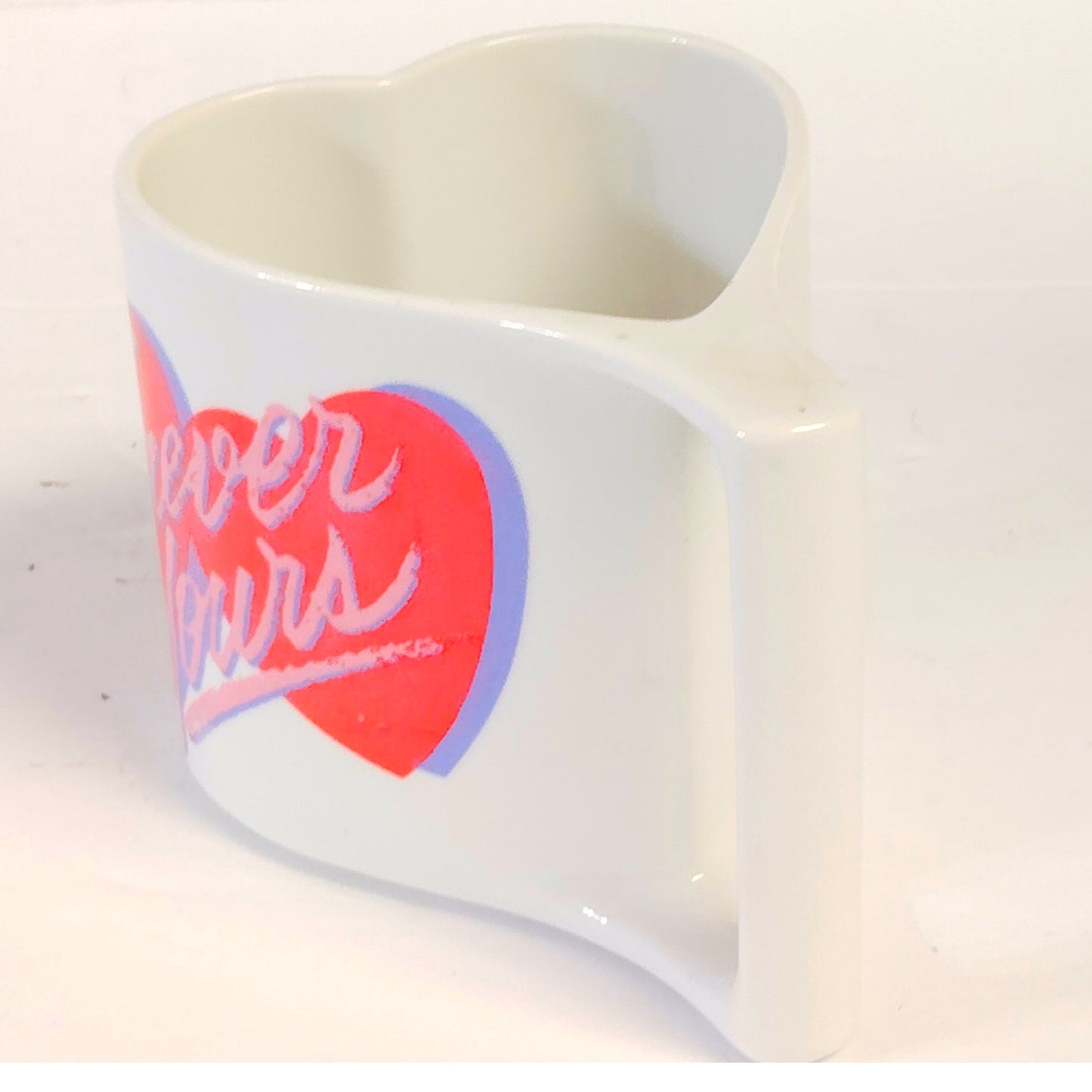Vintage 1980s Avon 'Forever Yours' Heart Ceramic Mug from Avon Gift Collection