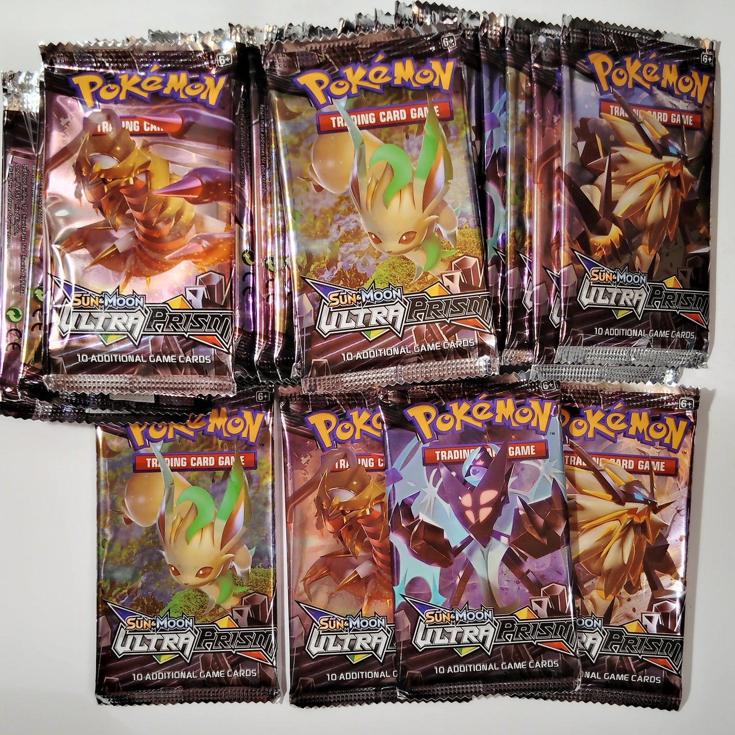 Pokémon - Taiwan Version, Sun & Moon Ultra Prism Booster, EN, Sealed, 10 Cards +