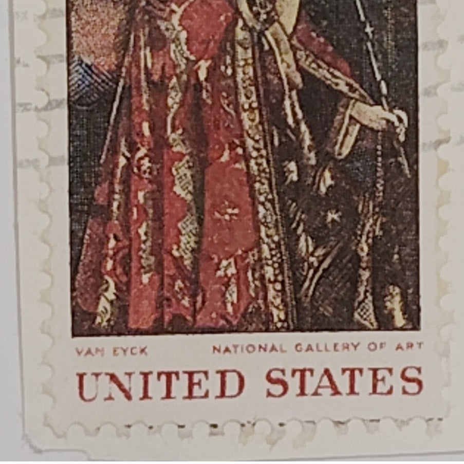 1968 Angel Gabriel Christmas Stamp – 6¢  Used – Van Eyck – Scott #1363 – USPS