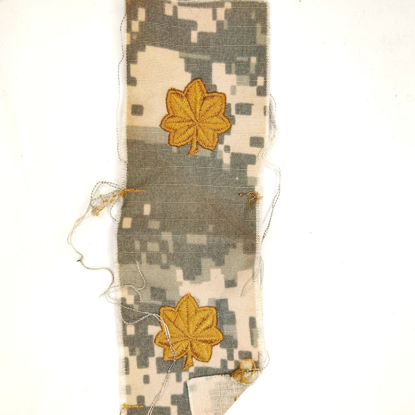 US Army Major Rank Insignia Pair Subdued ACU UCP Digital Camo Collar Patch Uncut