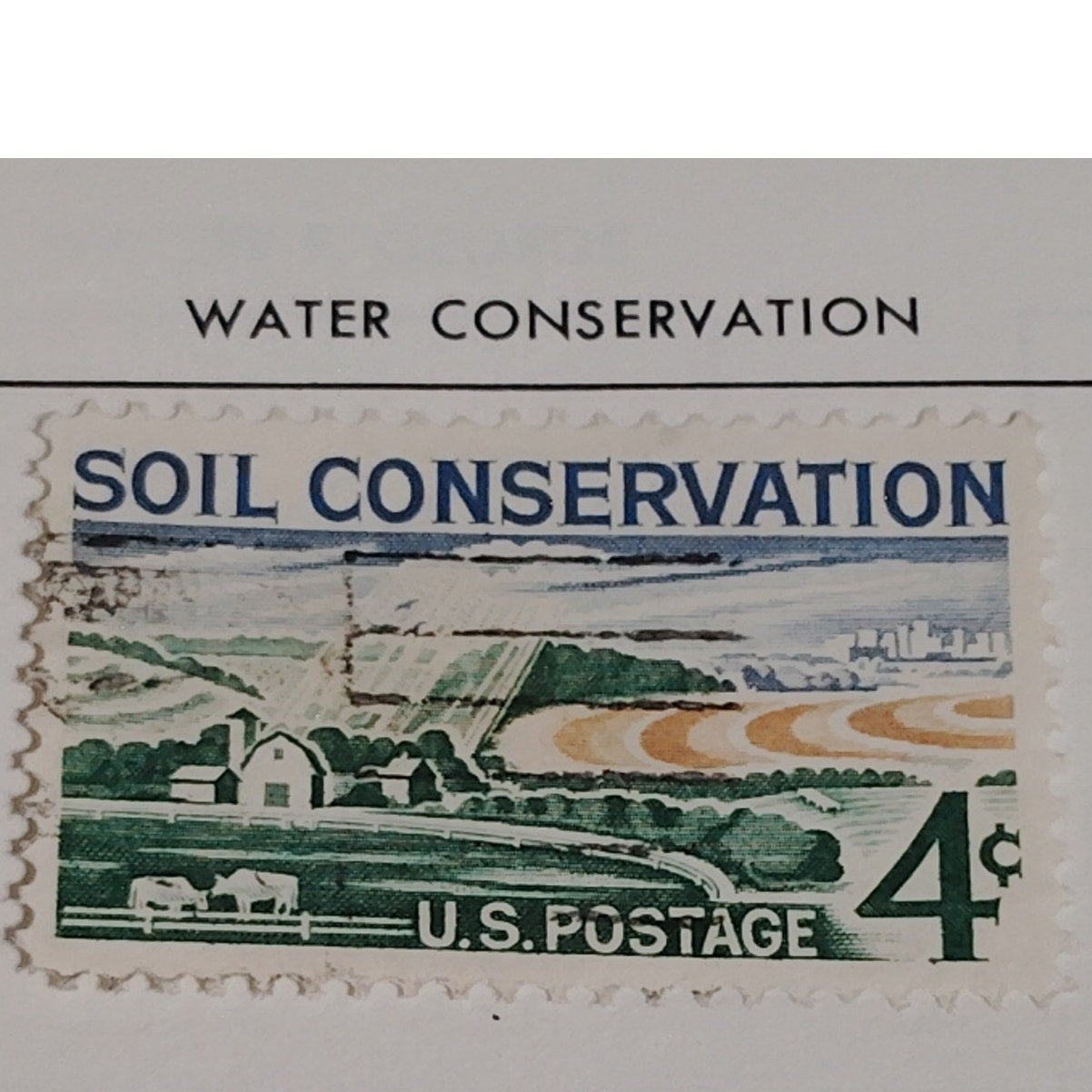1960 Scott #1157 – 4¢ Soil Conservation / Water Awareness – Canceled